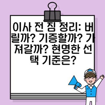 이사 정리 팁: 이사 후 깔끔한 새 보금자리 만들기 완벽 가이드