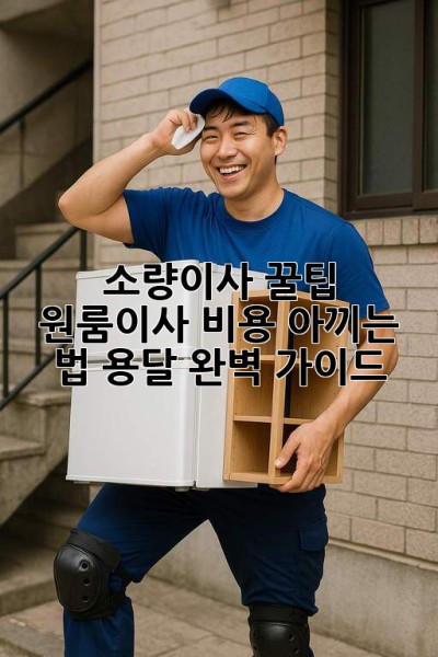 소량이사 꿀팁🍯 원룸이사 비용 아끼는 법💰 용달 완벽 가이드