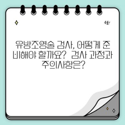 유방암 조기 발견의 핵심: 유방조영술 검사 완벽 가이드