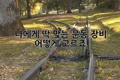 나에게 딱 맞는 운동 장비, 어떻게 고르죠?