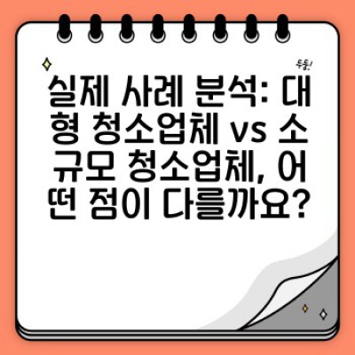 내 집, 사무실 청소는 이제 걱정 끝! 청소업체 선택 완벽 가이드: 장점, 차별화 포인트, 실제 사례 분석