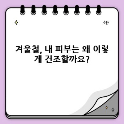 겨울철 쩍쩍 갈라지는 피부? ????????‍♀️ 촉촉 보습 끝판왕 가이드! ✨