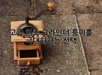 고급 치즈 그라인더: 풍미를 극대화하는 선택
