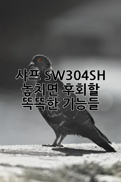 샤프 SW-304SH: 놓치면 후회할 똑똑한 기능들