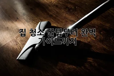 집 청소, 꿀팁부터 완벽 가이드까지! ✨