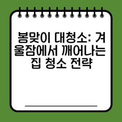 계절별 청소 팁: 봄, 여름, 가을, 겨울 맞춤 청소 전략으로 쾌적한 공간 만들기