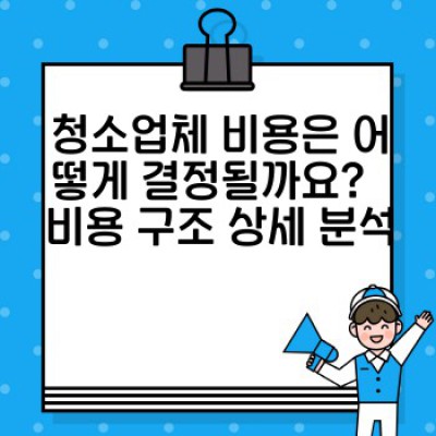 청소업체 비용 완벽 가이드: 효율적인 비용 관리와 업체 선택 전략